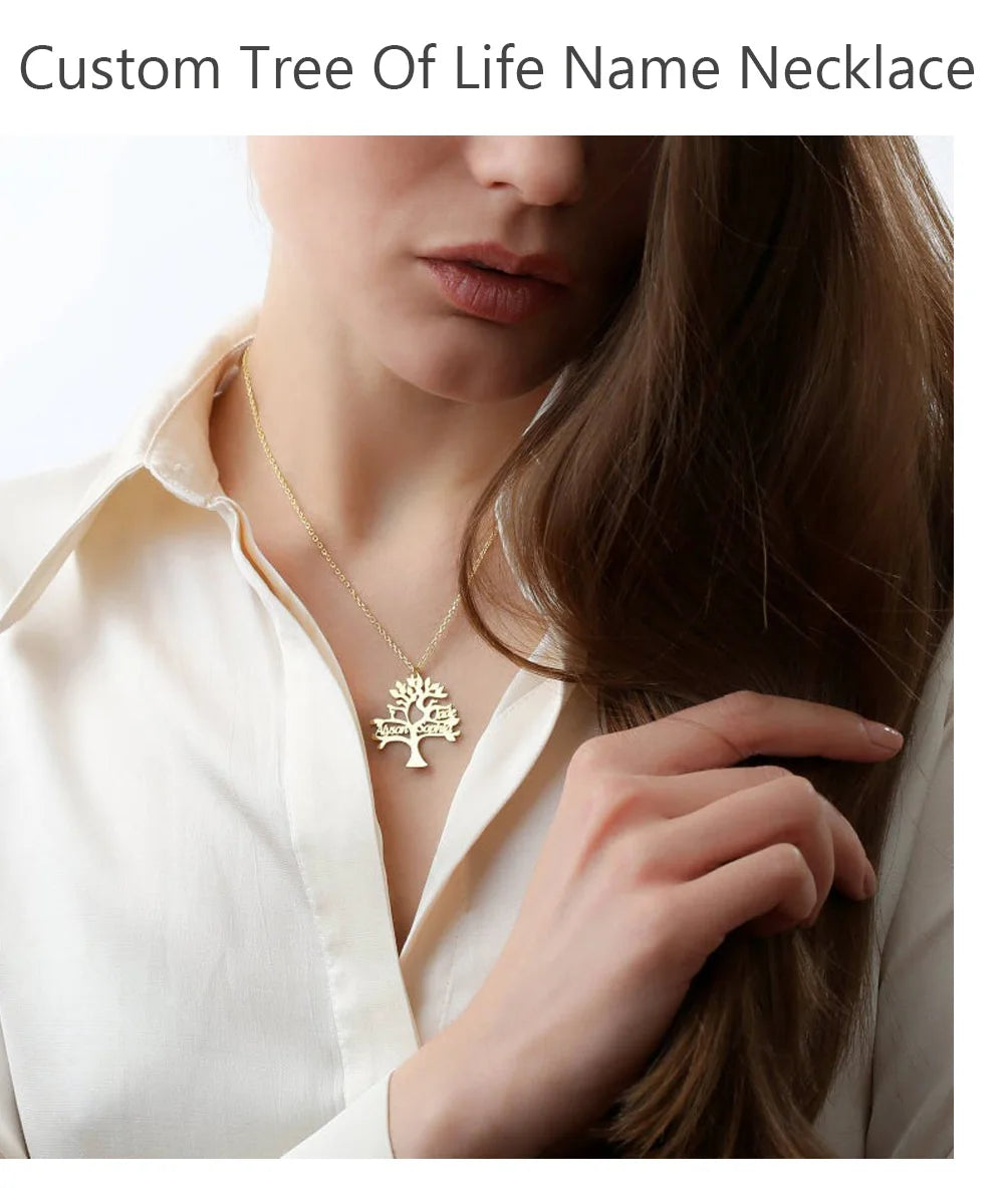Personalized Tree of Life Necklace