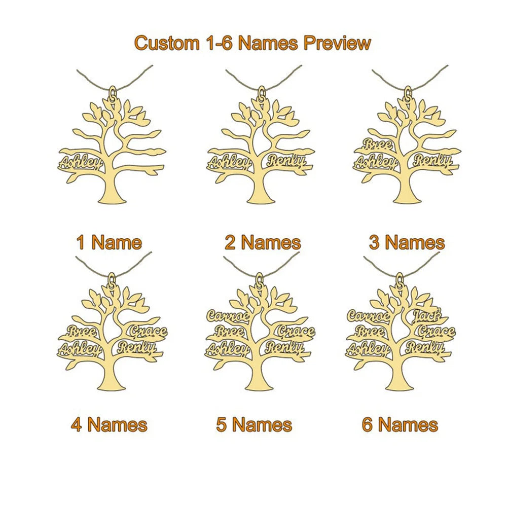 Personalized Tree of Life Necklace