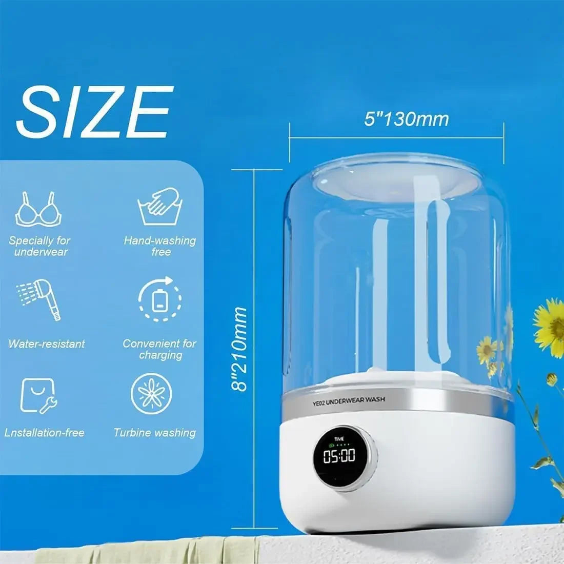Mini Wireless Underwear Washer