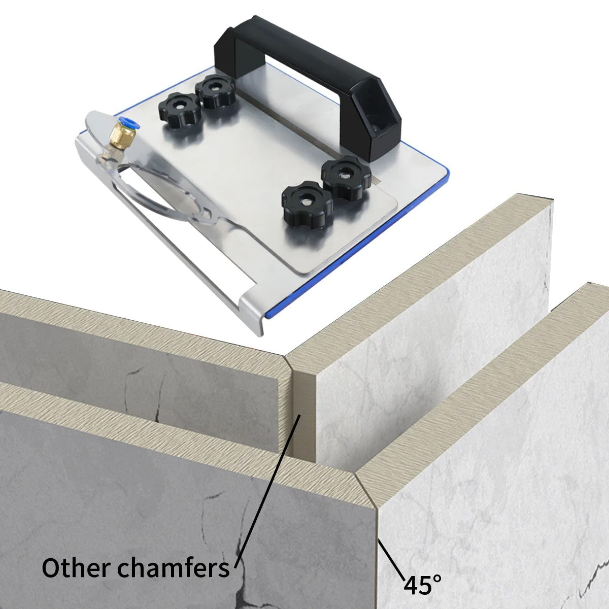 45° Tile Chamfering Tool – Grinder Attachment